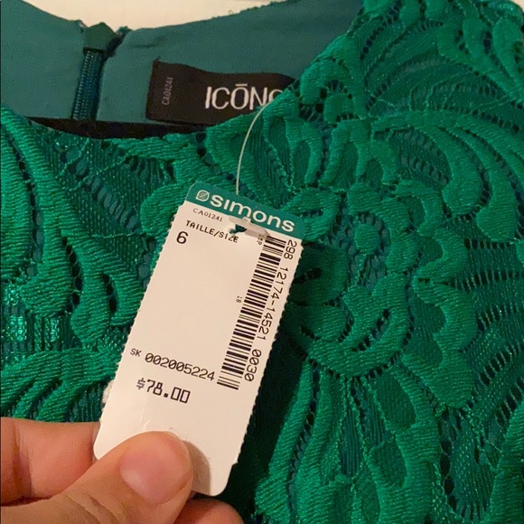 Green Icone Lace Cocktail Dress! - Picture 4 of 5